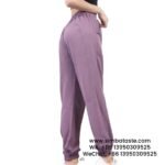 Women Purple Loose Sweatpants High-Waisted Quick-Drying Yoga Trousers Cargo Pants