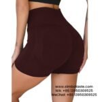 Women Purple Seamless Yoga Shorts Athletic Shorts Breathable High-Rise Gym Pants