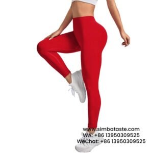 Women Red Seamless Knitting Explosive Hip Lift Yoga Pants Feminine V Waist Sports Gym Pants