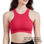Women Red Thread Bra Cropped Yoga Vest Top Pilates Fitness Bra Yoga Bra