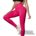 Women Rose Red Hip Lift Fitness Pants High Waist Yoga Pants Running Sports Pants