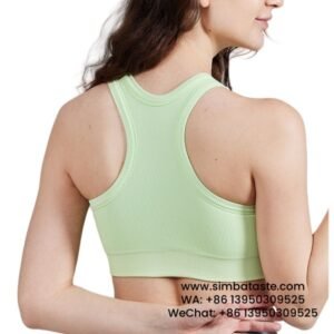 Women Turquoise Thread Bra Cropped Yoga Vest Top Pilates Fitness Bra Yoga Bra