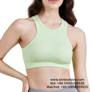 Women Turquoise Thread Bra Cropped Yoga Vest Top Pilates Fitness Bra Yoga Bra