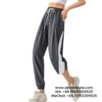 Women Vintage Gray Loose Cuff Sweatpants Slim Running Rrousers Yoga Gym Pants