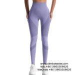 Women Violet Blue Seamless Hip Lift Gym Pants Tight High Rise Yoga Pants