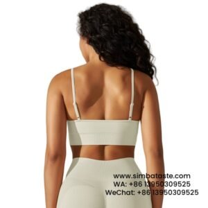 Women White Seamless Yoga Bra Quick-Drying Breathable Running Bras Gym Top Yoga Wear