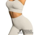 Women White Thread Sports Leggings Seamless Yoga Pants Yoga Wear Leggings