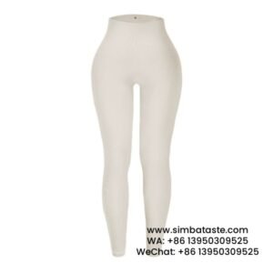 Women White Thread Sports Leggings Seamless Yoga Pants Yoga Wear Leggings