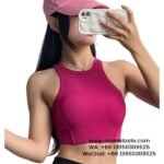 Women Wild Berry Thread Sports Bra Racer Vest One Piece Breathable Yoga Wear
