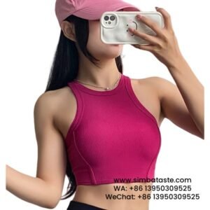 Women Wild Berry Thread Sports Bra Racer Vest One Piece Breathable Yoga Wear