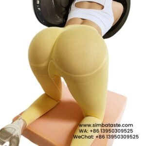 Women Yellow Yoga Pants Sexy Stretch Hip Lift Gym Pants High-Waisted Sweatpants