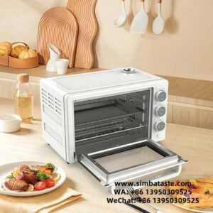 Capacity 18L 1300W Material PP Plastic Shell Square White Electric Oven