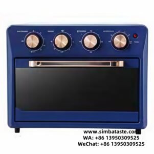 Capacity 25L 1600W Material PP Plastic Shell Square Blue Electric Oven