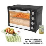 Capacity 32L 1600W Material PP Plastic Shell Square Black Electric Oven