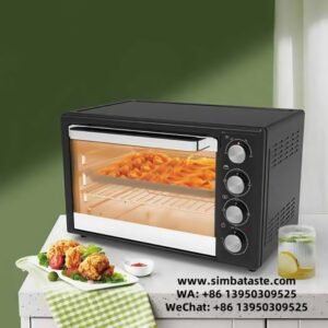 Capacity 32L 1600W Material PP Plastic Shell Square Black Electric Oven 2