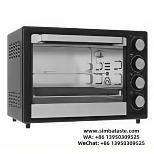 Capacity 32L 1600W Material PP Plastic Shell Square Black Electric Oven 3