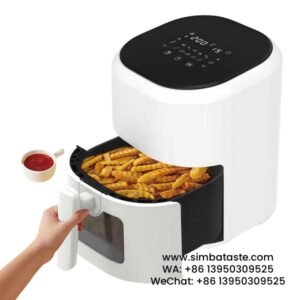 Capacity 4.5L 1200W Material PP Plastic Shell Digital White Air Fryer