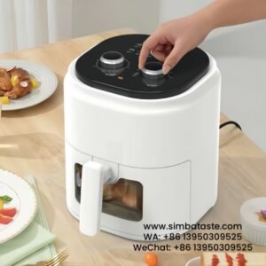 Capacity 4.5L 1200W Material PP Plastic Shell Double Knob Mechanical White Air Fryer 2