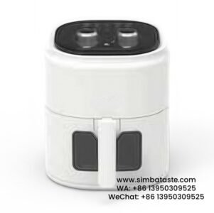 Capacity 4.5L 1200W Material PP Plastic Shell Double Knob Mechanical White Air Fryer 3