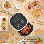 Capacity 4.5L 1200W Material PP Plastic Shell Mechanical White Air Fryer
