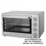 Capacity 45L 1800W Material PP Plastic Shell Square Silver Electric Oven