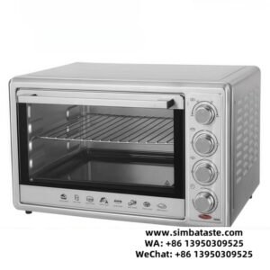 Capacity 45L 1800W Material PP Plastic Shell Square Silver Electric Oven