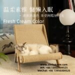 Cat Scratch Board Cat Reclining Chair Wooden Hammock Grinding Claws Sisal Cat Bed 3
