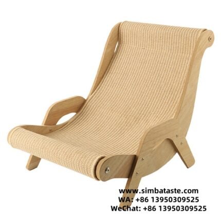Cat Scratch Board Cat Reclining Chair Wooden Hammock Grinding Claws Sisal Cat Bed