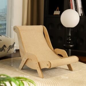 Cat Scratch Board Cat Reclining Chair Wooden Hammock Grinding Claws Sisal Cat Bed