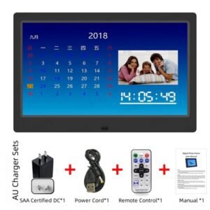 10.1 Inches Digital Photo Frame Digital Photo Albums USB Flash Drive Video Player Black AU