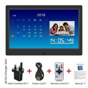10.1 Inches Digital Photo Frame Digital Photo Albums USB Flash Drive Video Player Black UK