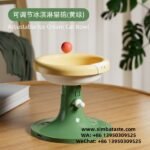 Cat Bowl Ceramic Anti-Tipping Cat Water Bowl Adjustable Height Cat Food Bowl Dog Bowl