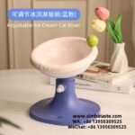 Cat Bowl Ceramic Anti-Tipping Cat Water Bowl Adjustable Height Cat Food Bowl Dog Bowl