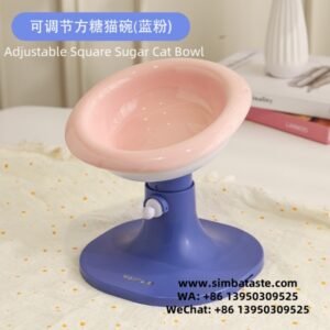 Cat Bowl Ceramic Anti-Tipping Cat Water Bowl Adjustable Height Dog Bowl