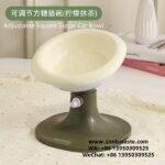 Cat Bowl Ceramic Anti-Tipping Cat Water Bowl Adjustable Height Dog Bowl 7