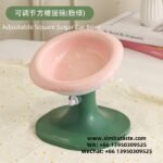 Cat Bowl Ceramic Anti-Tipping Cat Water Bowl Adjustable Height Dog Bowl 9