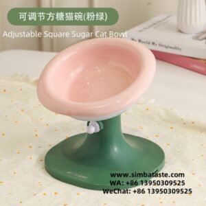 Cat Bowl Ceramic Anti-Tipping Cat Water Bowl Adjustable Height Dog Bowl 9